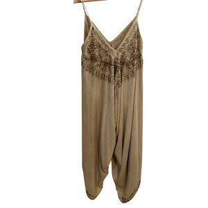 Sacred Threads Boho embroidered romper L/XL flowy festival h